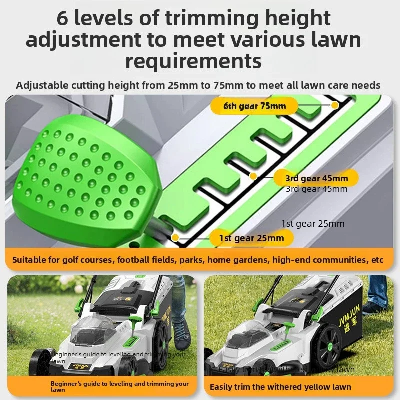 

2026 Electric Lawn Mower Hand-pushed Household Lawn Mower High Power Lithium Battery