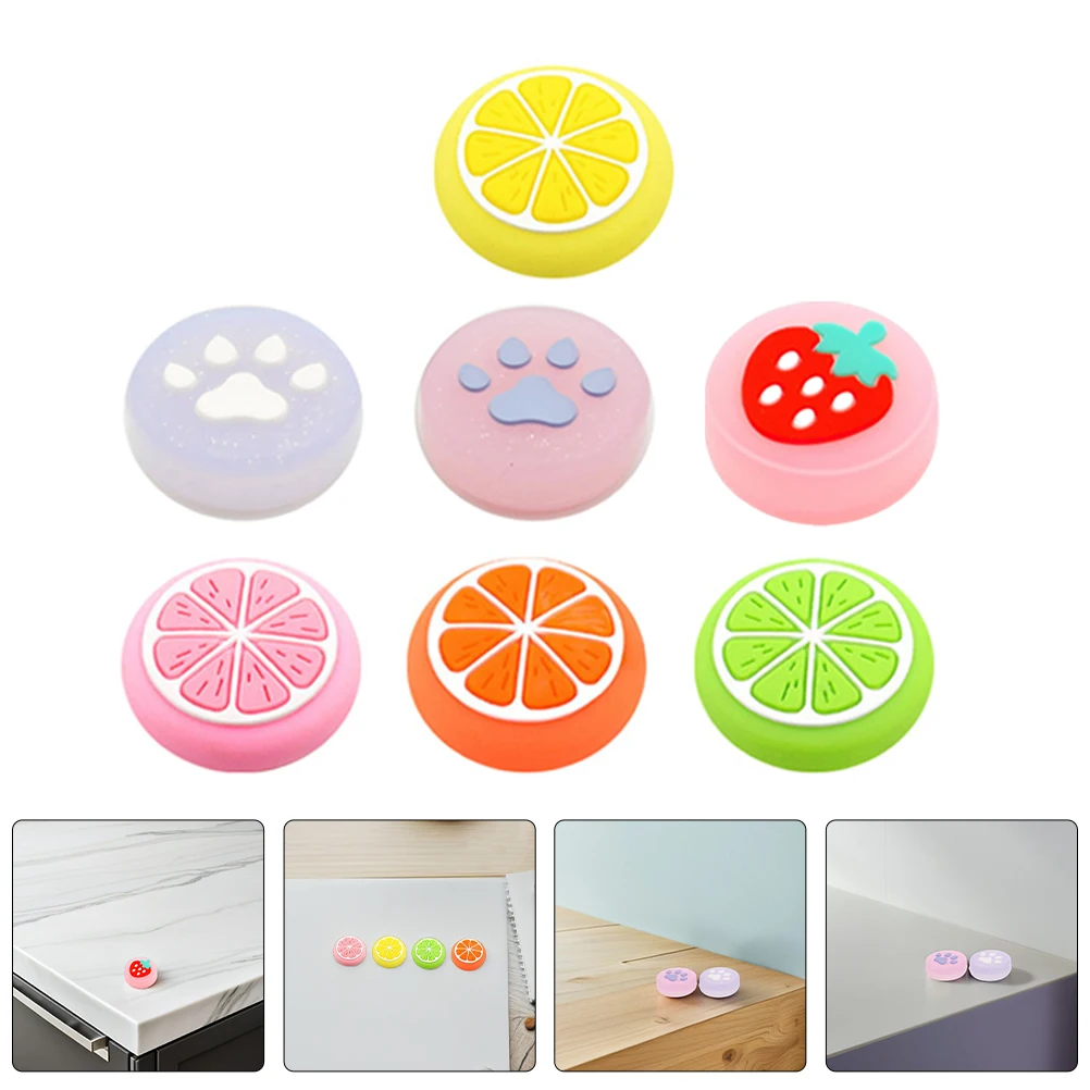 

14 Pcs Night Glow Fruit Caps Pink Purple Cat Claw Thumb Covers Buttons Replacement Grips Silicone Gaming Accessories