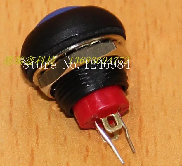 [SA]M12 waterproof switch reset button Taiwan Deli Wei PAS6 illuminated blue circular no lock button switch--20pcs/lot