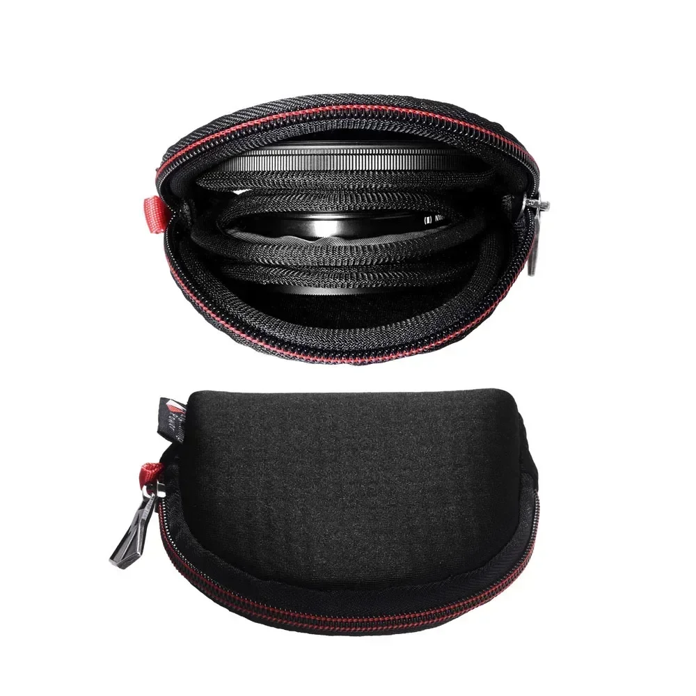 

Protective Lens Filter Storage Bag soft Camera lens Filter Pouch Round Filter Storage Box Carrying Case Portable wallet case