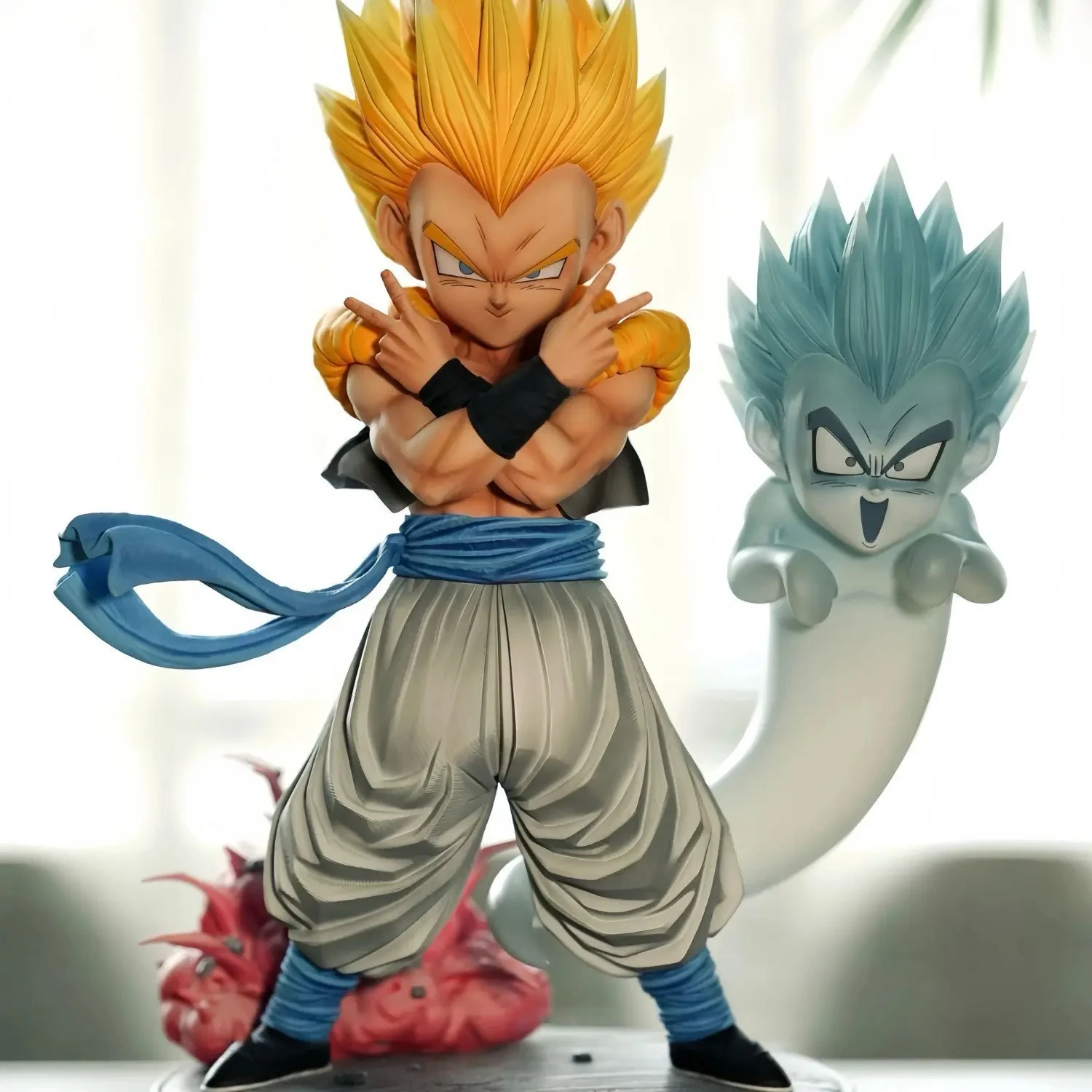 Dragon Ball Z Gotenks Super Saiyan Action Model Ghost Squad Statue Anime Figure Desktop Decoration Collectible Toys Xmas Gift