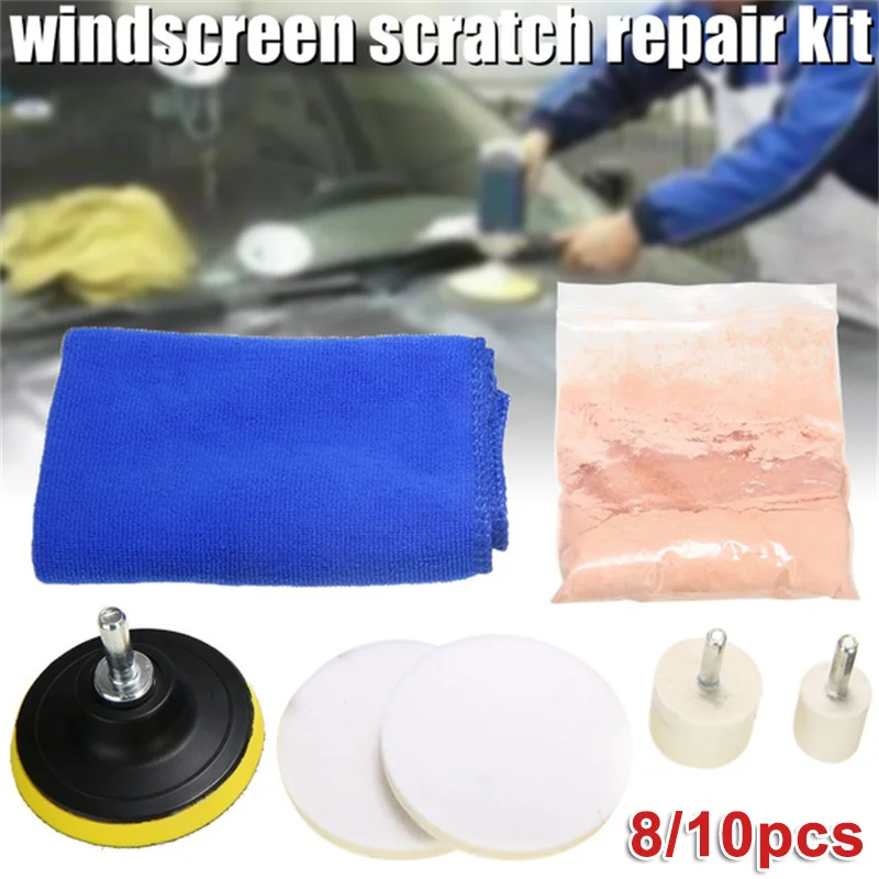 

8/10pcs Universal Car Windscreen Window Scratch Repair Remover Glass Polishing Kit