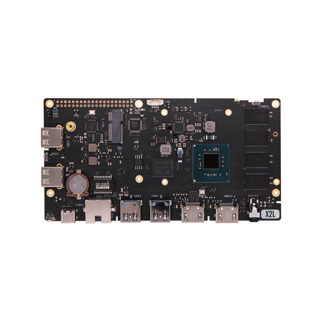 Radxa X2L Intel J4125 4-rdzeniowy procesor SBC, GPU, HDMI z wyjściem 4K, złącze M.2 M Key z PCIe 2.0, komputer jednopłytkowy