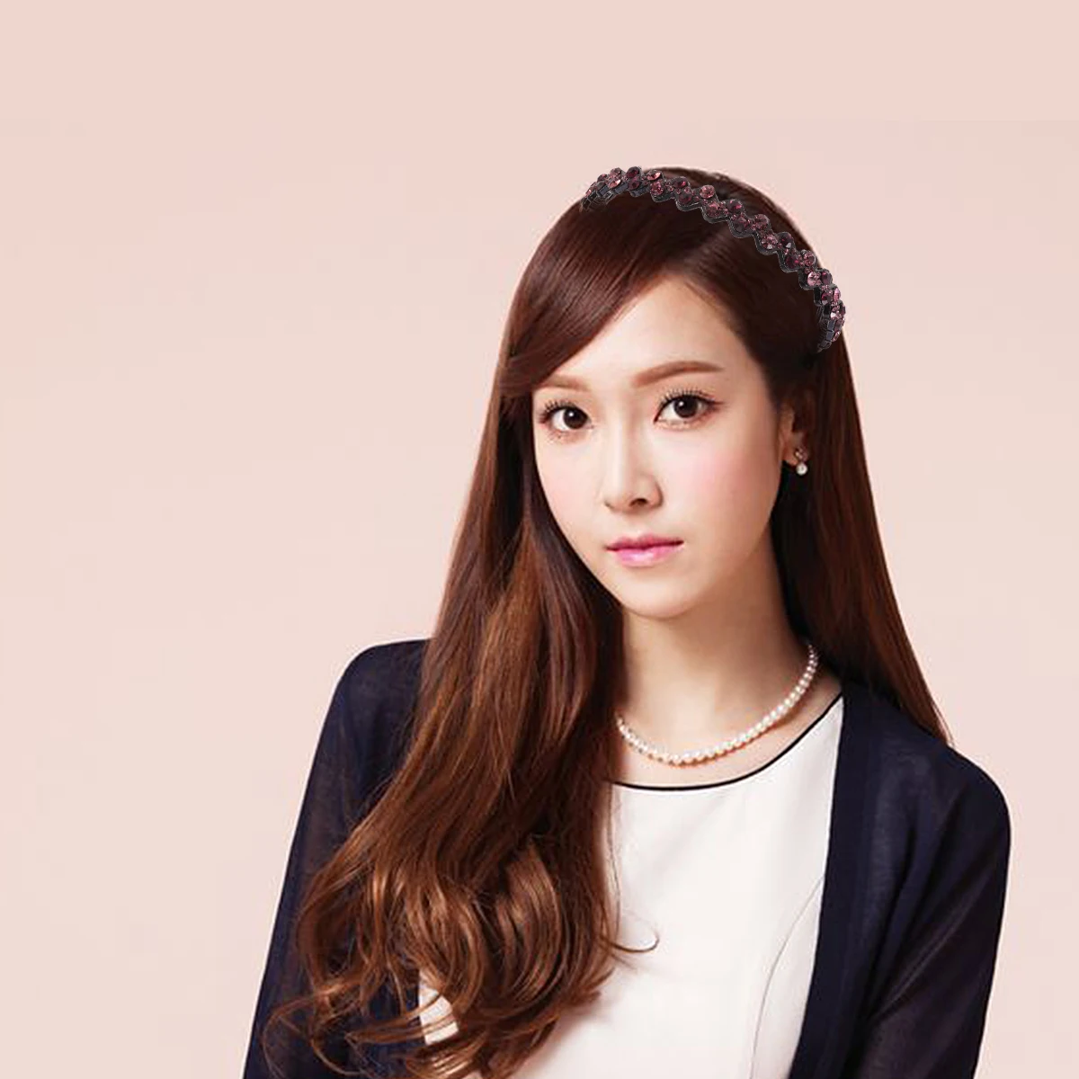 

Sparkly Diamond Acrylic Wave Hair Headband For Women Lightweight Party Festival Halloween Photo Prop Gift Costume Hair Accessory