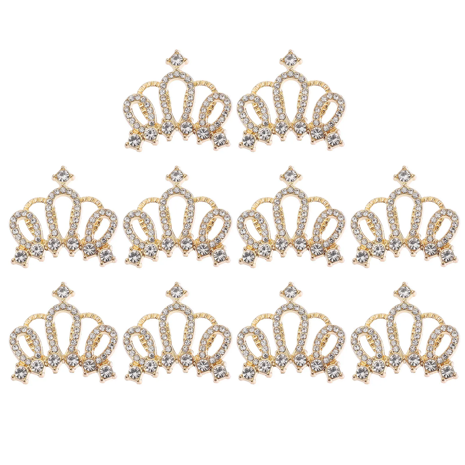 

10Pcs Crown Hair Accessories DIY Supplies Premium Alloy Embellishments Headdress Decorations for Craft Making Jewelry Fittings