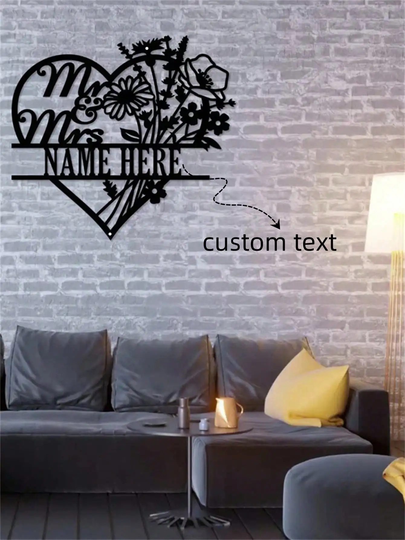 

Customizable Iron Surname Sign Wedding Anniversary Gift For Couple Name Metal Wall Art Horse Theme Decor Living Room Unique Hous