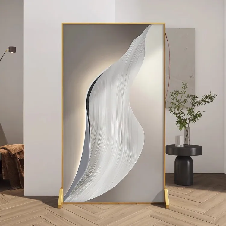 Light luxury modern simple screen partition living room entrance entrance home bedroom shade aluminum alloy