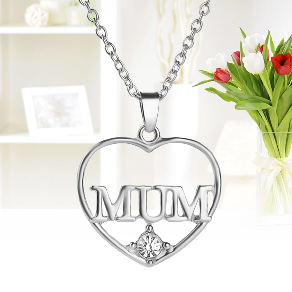 

Engraved MUM Pendant Necklace Elegant Mother's Day Gift for Mom from Daughter Fashion Jewelry Heartwarming Holiday Present