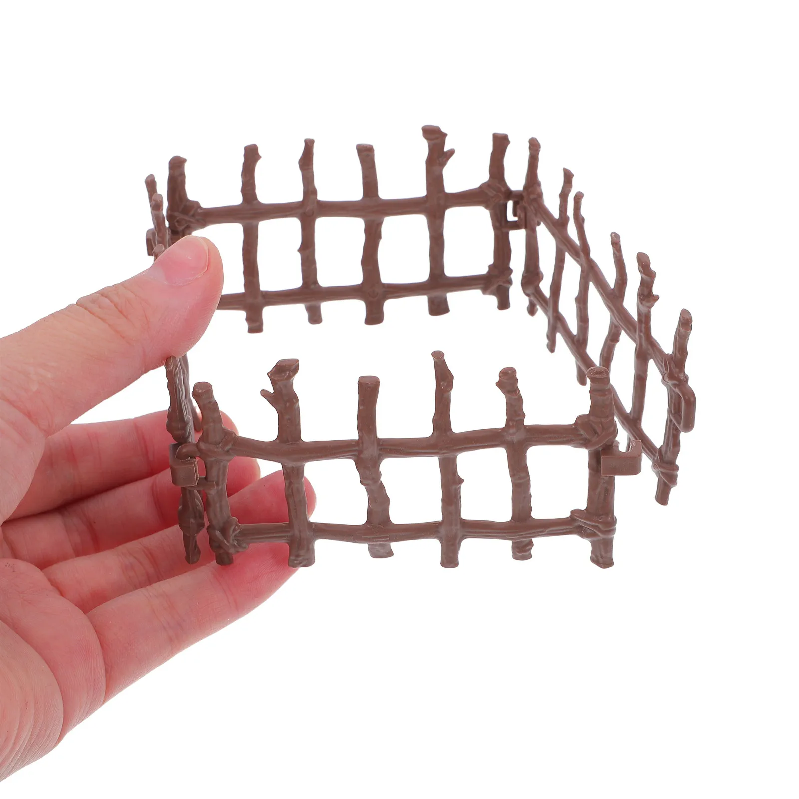 

50 шт. миниатюрных ограждений для фермы, реалистичные пластиковые панели под дерево для микроландшафтного дизайна, аксессуары для садовых сцен, барьер для животных