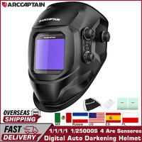 ARCCAPTAIN Welding Helmet Welder Mask Large View True Color Solar Power Auto Darkening Welding Mask For Arc MIG TIG Welder Cut