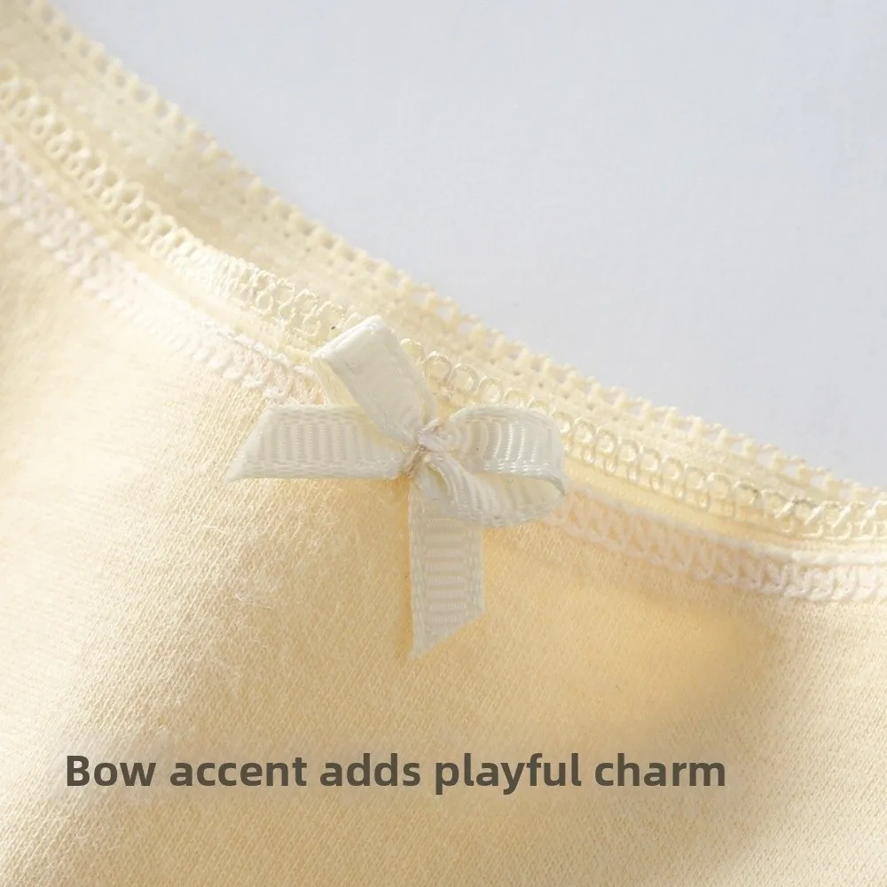 Soft Cotton Girls Underwear Wireless Bowknot Lace Teenage Girls Bra Comfortable Breathable Sports Training Vest Maiden
