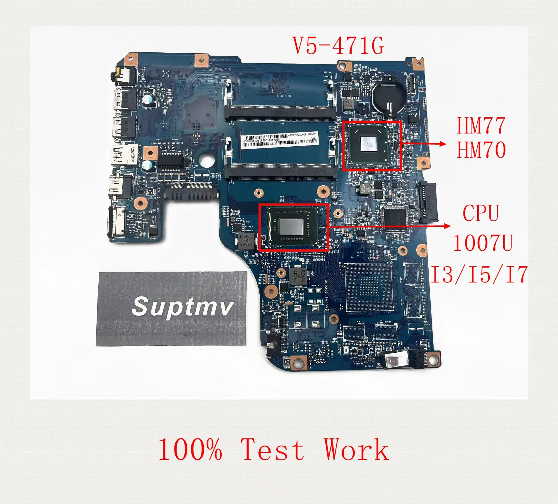 اللوحة الأم للكمبيوتر المحمول مناسبة لطراز ACER Aspire V5-471 V5-571 11309-4M DDR3 UMA مع وظيفة شاشة تعمل باللمس اختبار العمل