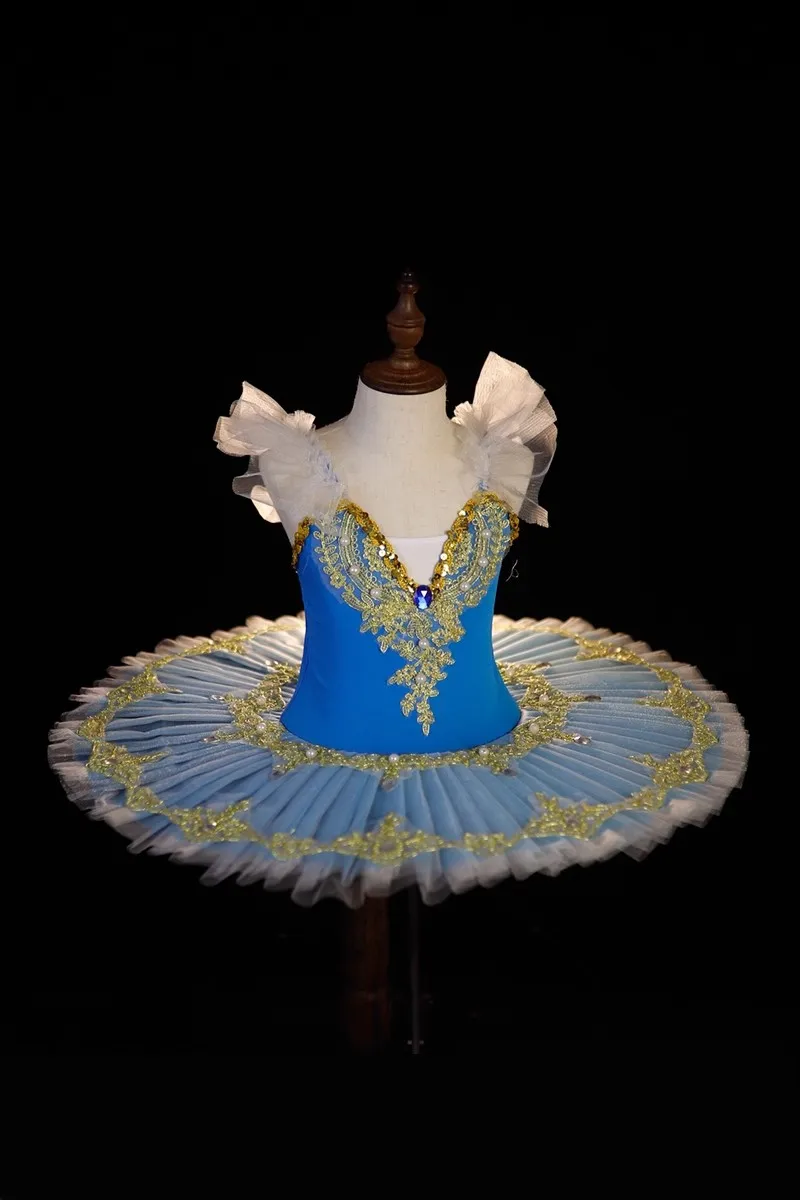 Tutu di balletto professionale vestito ragazza Costume da ballo bambino ballerine Pancake Tutu bambini bambino carnevale Jazz Dance Dress