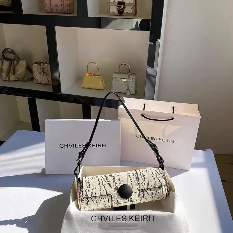 Original Fashion Niche Design Handbag Marble Texture High-End Baguette Bag Women 2024 New Trendy Shoulder Bag Women Purses