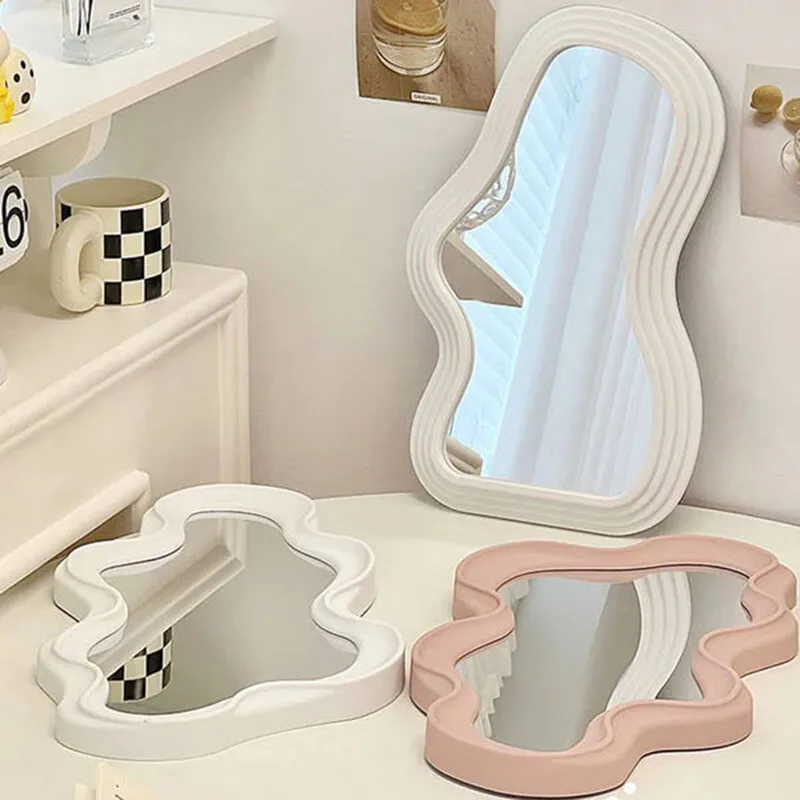 

Abnormity Modern Mirror Minimalist Funky Nordic Aesthetic Design Mirror Hanging Create Irregular Spiegels Living Room Decoration