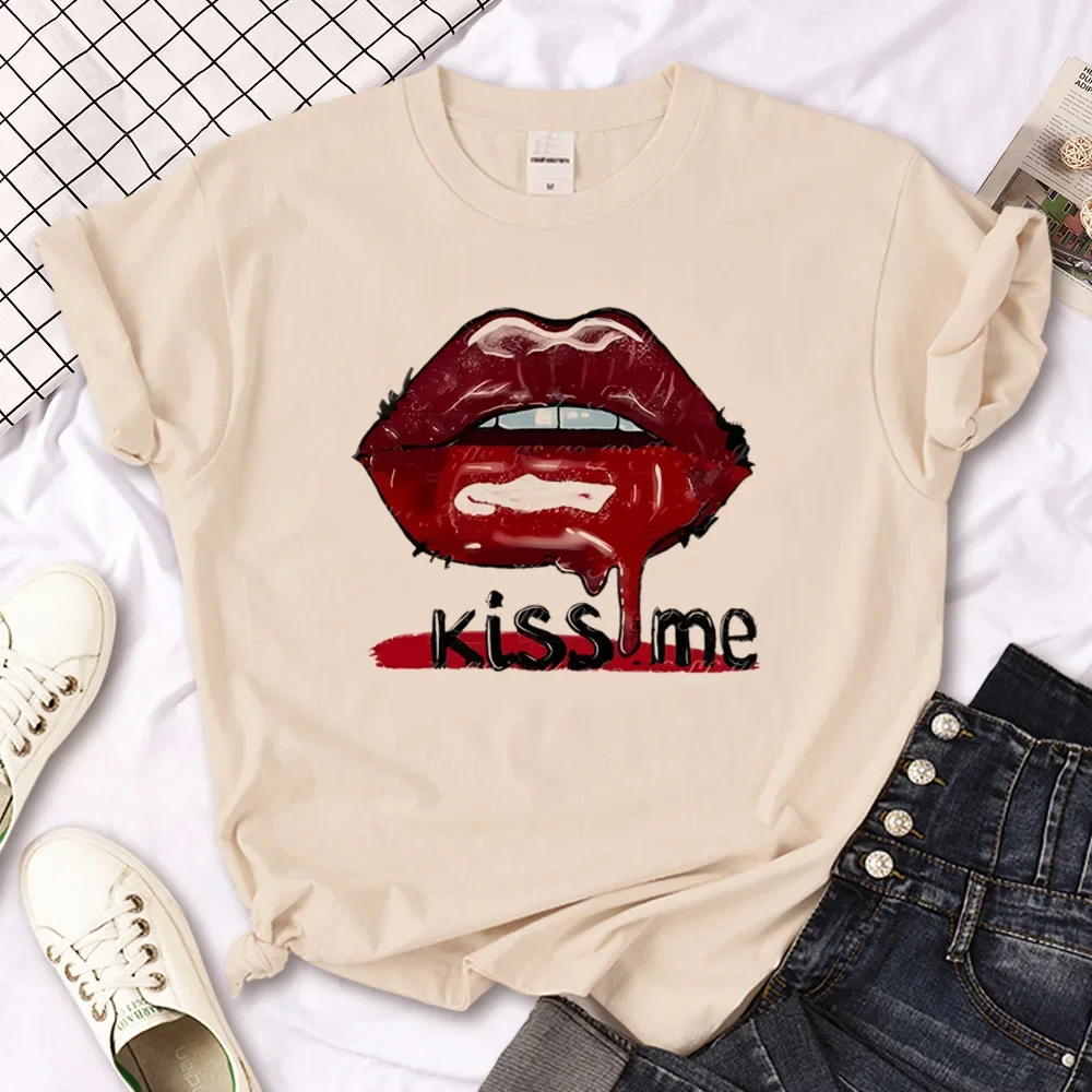 

Leopard Love Heart t-shirts women Y2K tshirt female y2k streetwear clothes