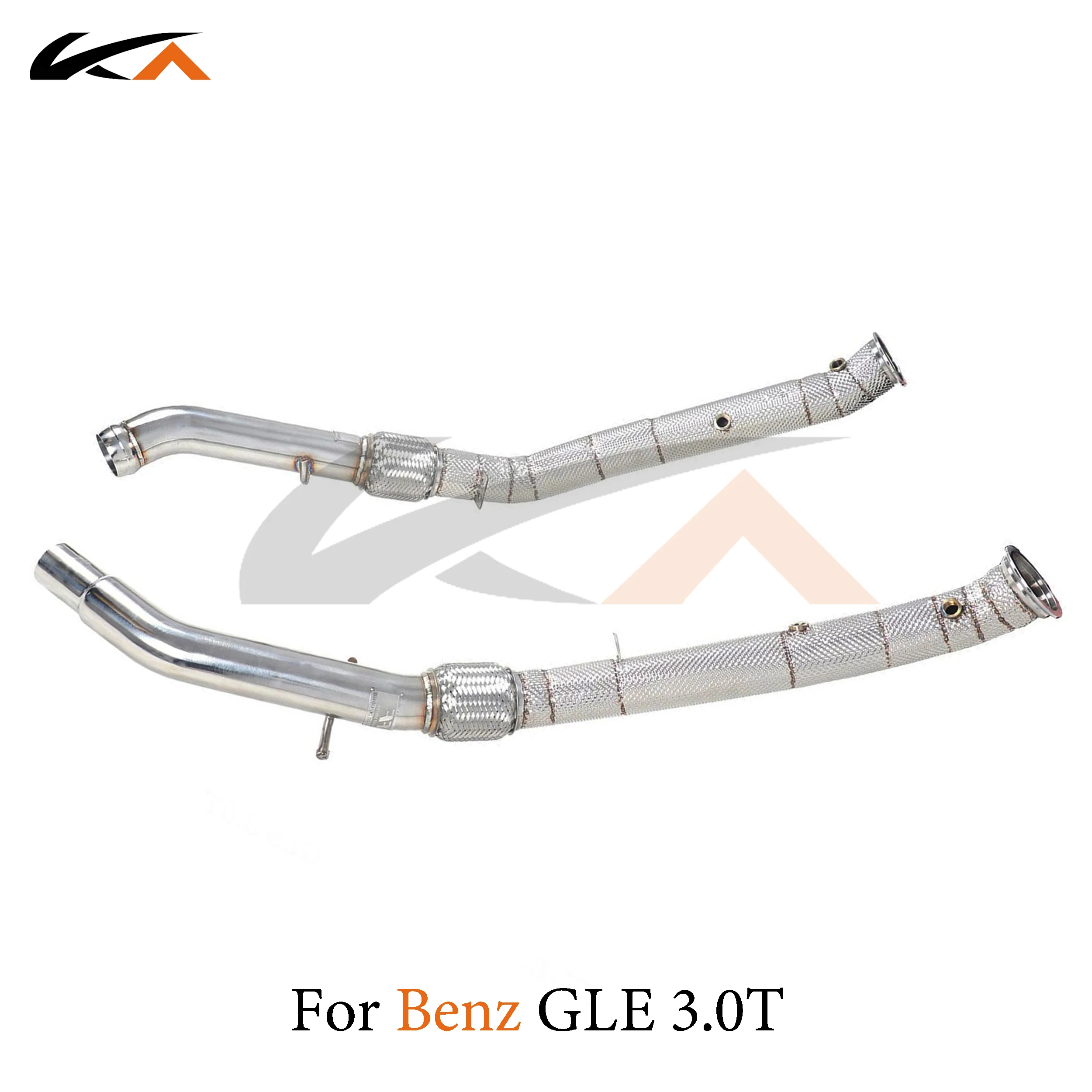 

KA exhaust header stainless downpipe for Mercedes-Benz GLE300 GLE320 GLE350 GLE400 GLE450 3.0T axle pipe catalysis heat shield