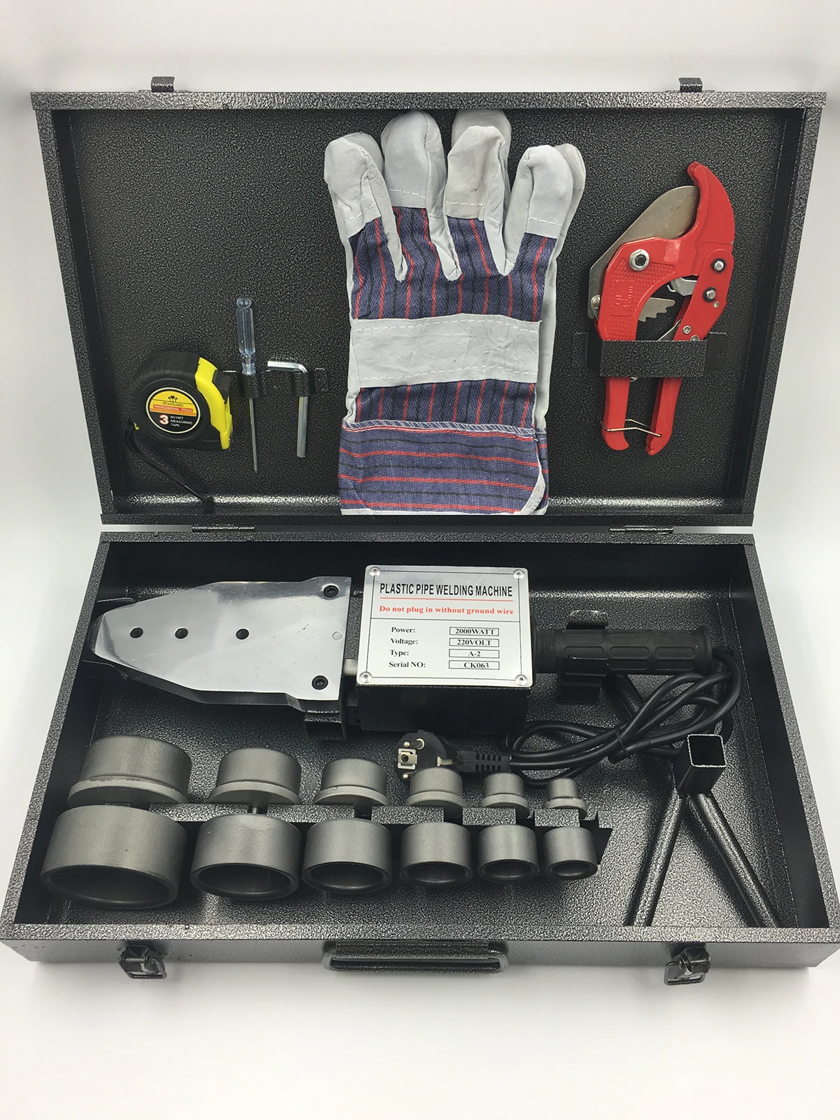 آلة لحام الأنابيب PPR 20-63 مم، آلة لحام الانصهار، لحام البلاستيك، 1500 وات