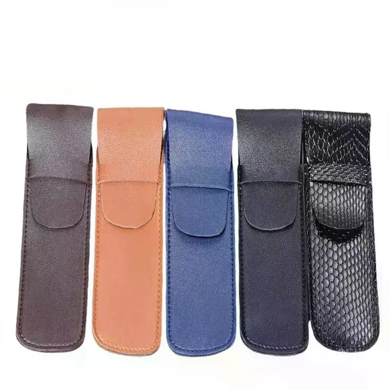 Vintage Frosted PU Leather Flap Pen Case High-end Fountain Pen Protective Sleeve Large Capacity Double Set Of Pen Case