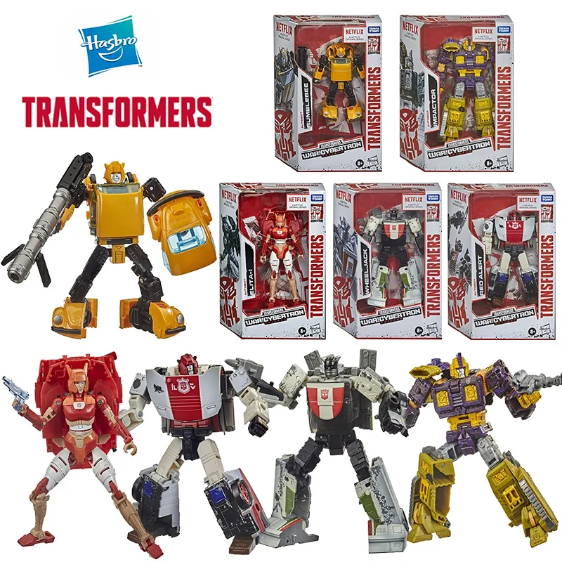 Hasbro Transformers WFC Netflix Elita-1 Wheeljack Red Alert Bumblebee Impactor 12Cm Anime Original Action Figure Model Toy Gift