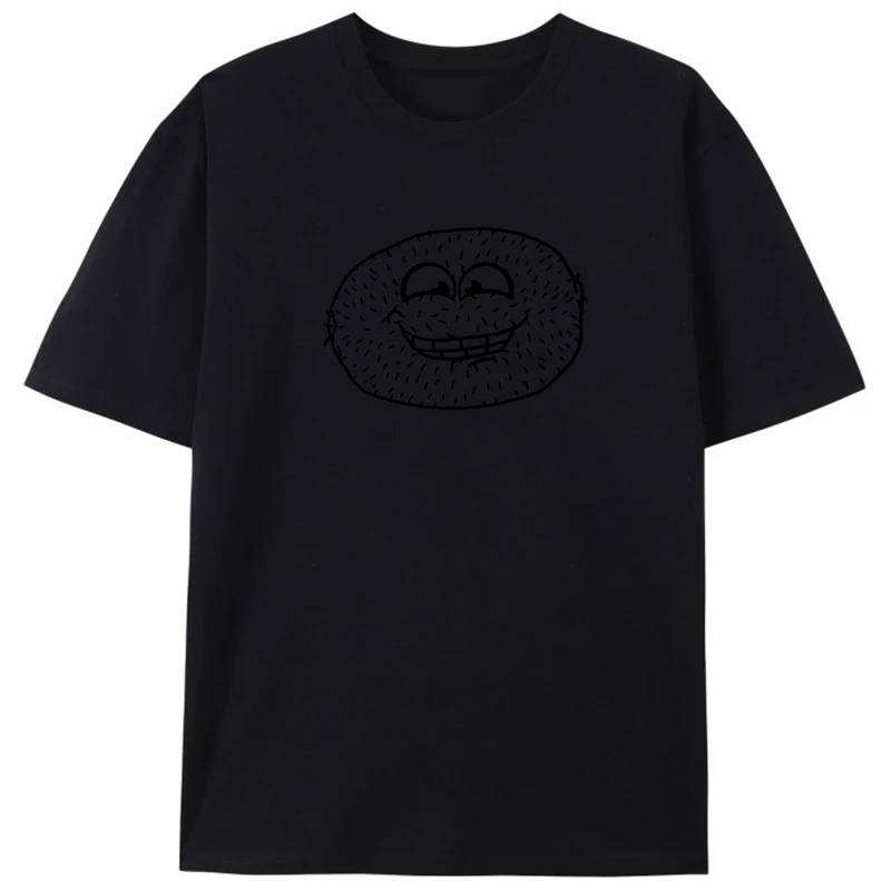 

Designing Kiwi Fruit Eat Comic Cartoon Funny Grin Hairy Face Tshirt Gray Men And Women T Shirts High Quality