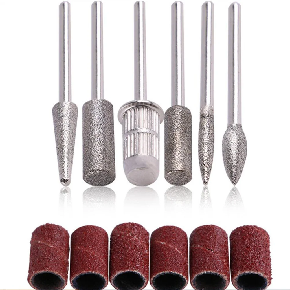 

1Set Nail Polishing Tool Practical Manicure Tool Kit Durable Nail Grinder Set Household 100 Frosted Rings Red 100 Frosted Rings
