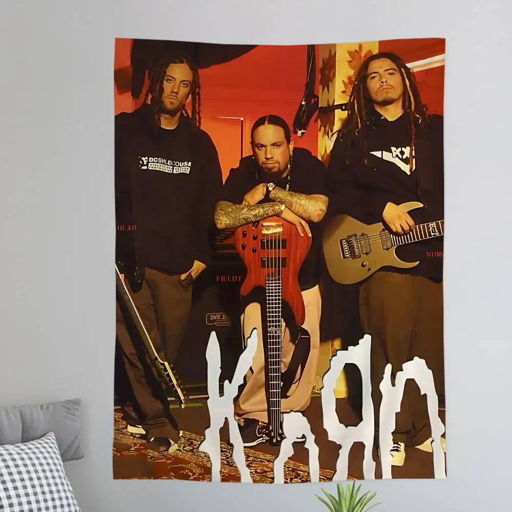 Merch Band K-Korn Hanging Bohemian Tapestry Bohemian Wall Tapestries Mandala Cheap Hippie Wall Hanging