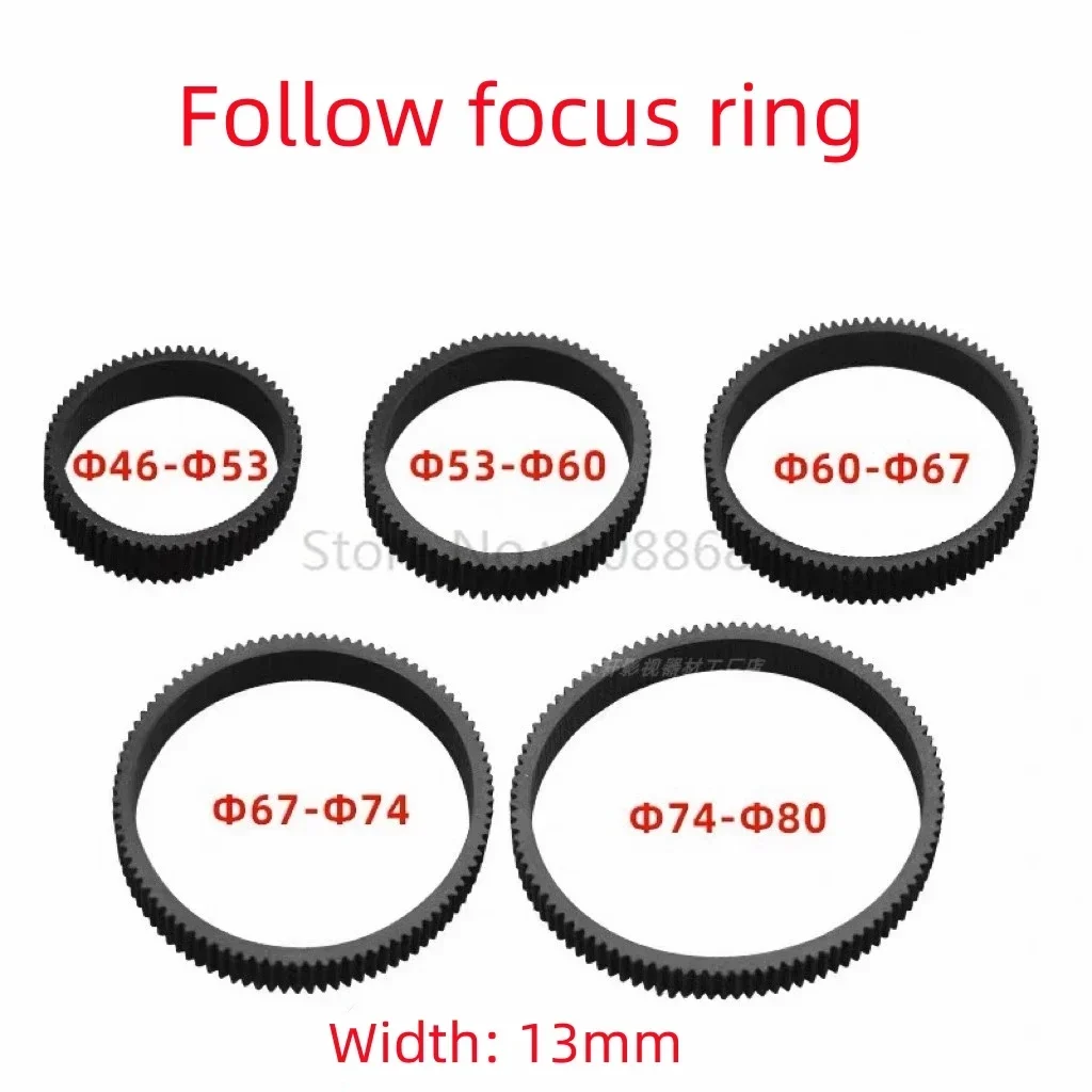 Diameter 46-80mm Silicone Material Camera Focus Gear Ring 360 Rotation Follow Focus Ring For SLR DSLR Camera Accessories