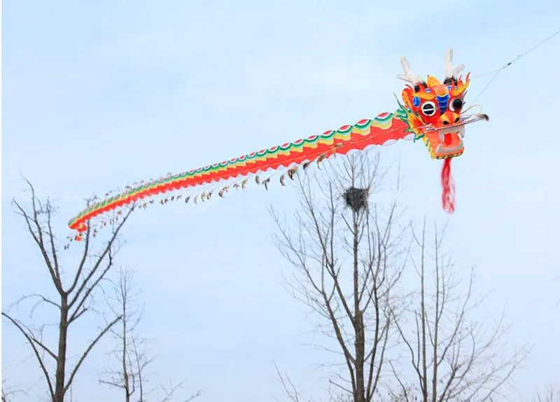 Frete grátis 25m grande kites dragão kites tradicional chinês kites linha de papel ferramenta pipa joaninha enorme kite kevlar bambu