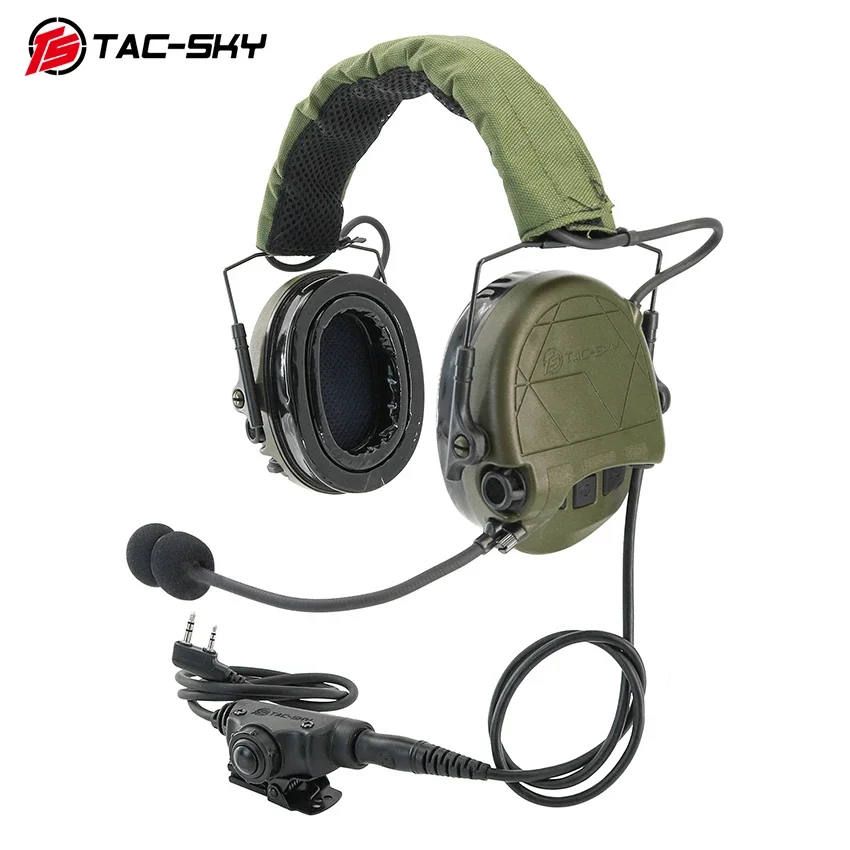 TS TAC-SKY TAC301 Tactical Hearing Protection Ear Muffs for Electronic Shooting Noise Canceling Pickup Walkie Talkie Headset