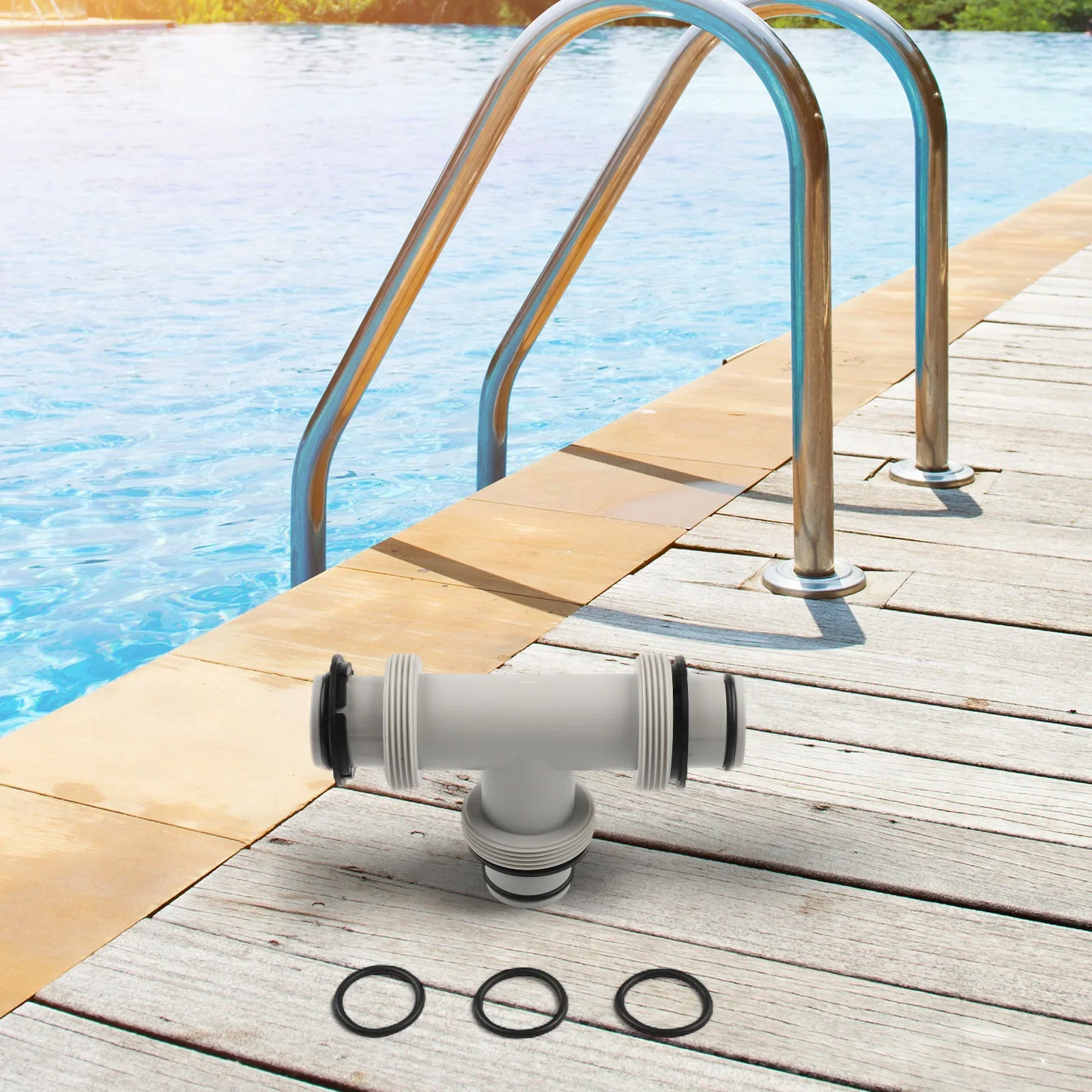 Replacement For Intex Split Hose Plunger Valve Pool Part 1.5in Tee T-Joint Pool Equipment For Home Garden Accessory Wholesale
