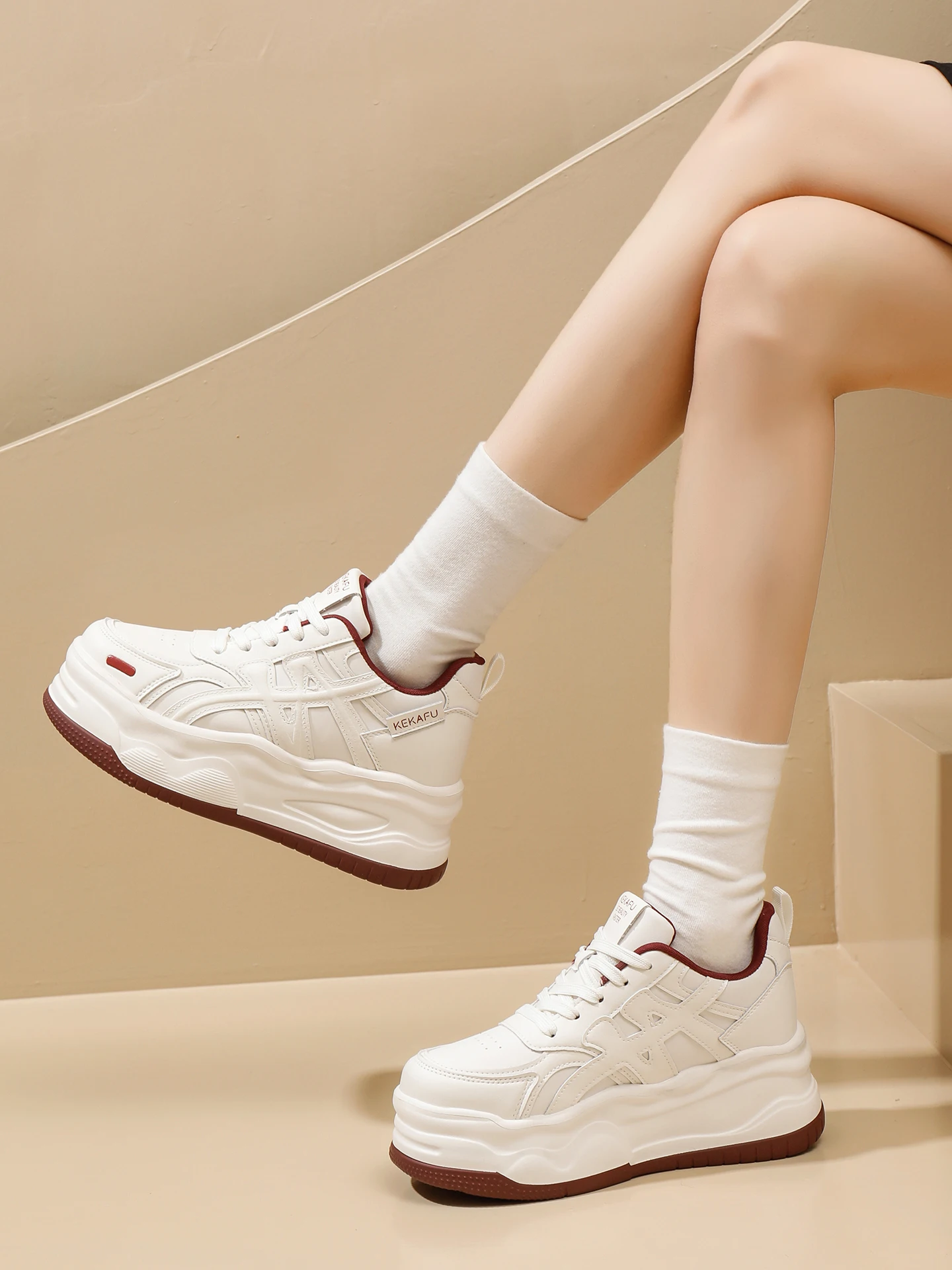 Chunky Sneaker Platform - KEKAFU Zapatillas de Plataforma Gruesa con