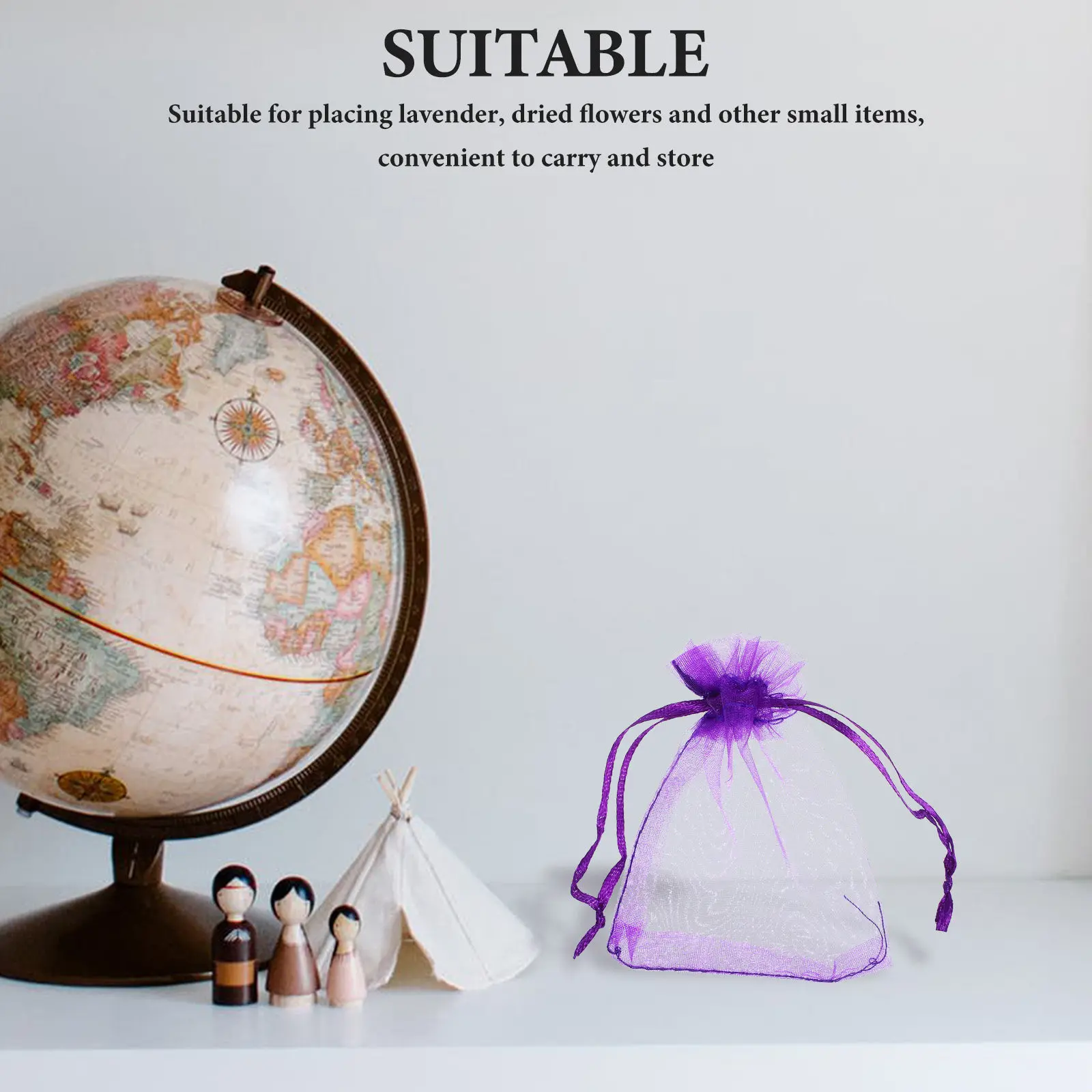 100pcs Empty Sachet Bags For Lavender Dried Flowers Storage Breathable Pouches Gift Packaging Drawstring Aromatic Wardrobe
