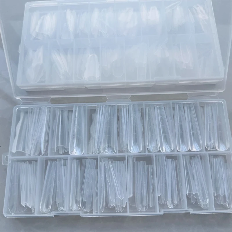 Sandwich Dual Nail Forms 180pcs 15size NEW 2025 Extensions-Dual Forms Coffin Almond Nail Forms Manicure Top Mold Bottom Mold