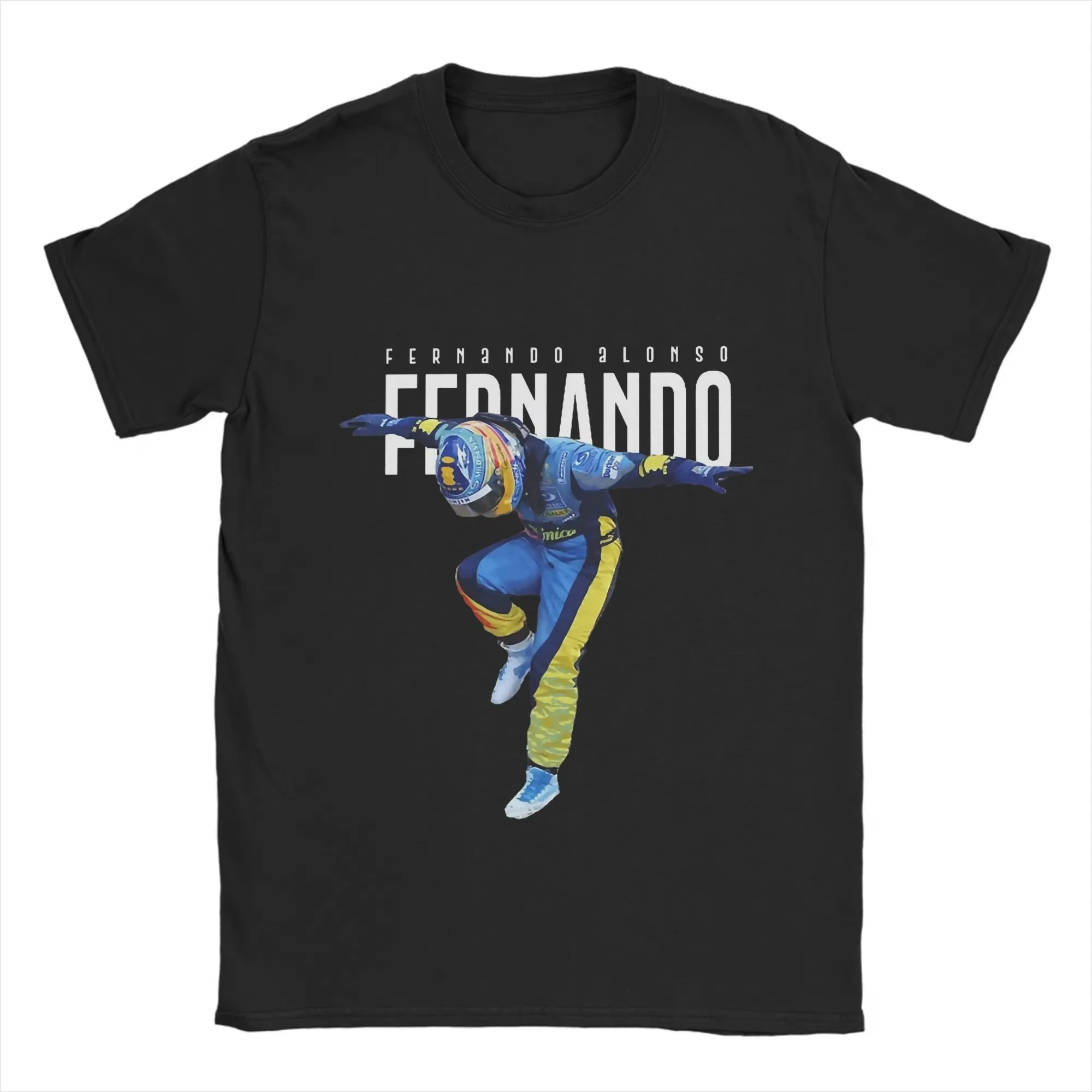 Fernando Alonso Beach Dance Cotton for Men's Trending Custom Logo Short Sleeve Vintage Adult Children Parent Child Tshirt