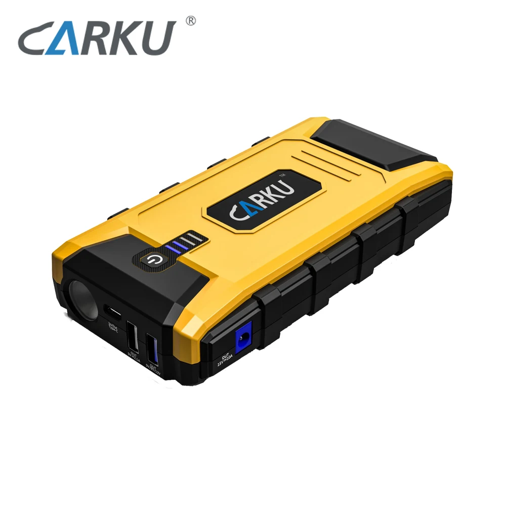 CARKU portable petrol battery booster pack jumpstarters power  to quick charge USB device with 3hours