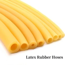 Mangueiras de borracha de látex, tubo cirúrgico de alta resiliência, catapulta estilingue, faixa elástica, amarelo, identificação 1,6-15mm, 1m