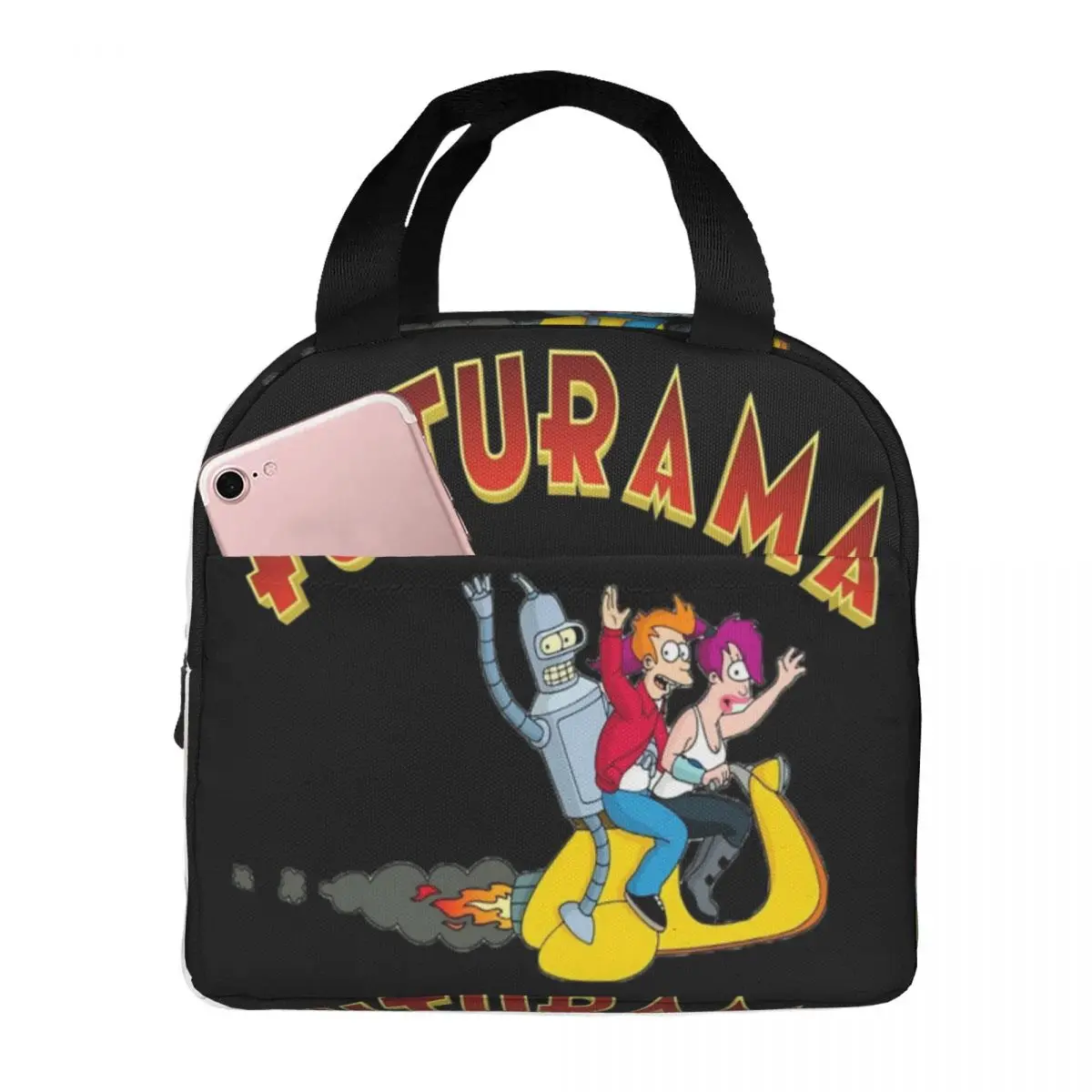 Futuramas Cartoon Comic Product Insulated Lunch Bag For School Food Storage Bag Leakproof Cooler Thermal Lunch Boxes