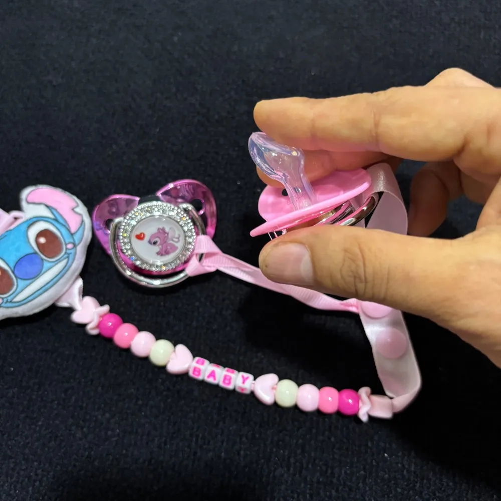 Baby Pacifier Clip Custom Name Engraved Silicone Soother Holder Chain Anti-Lost Dummy Catcher for Newborn hat & baby stocking view 5