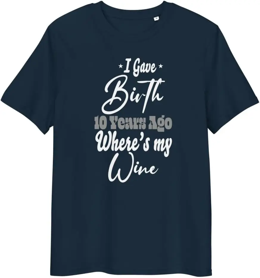 Mom Wine-Mom Birthday Girl Boy 10th 10 Year Old Party Unisex t-Shirt Men Women Clothes Oversized Cotton Tees