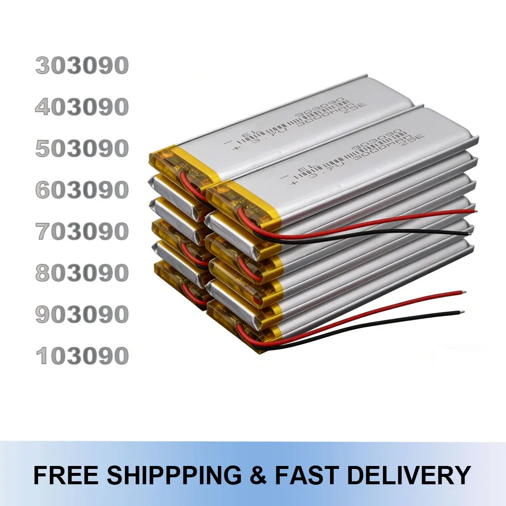 

3.7V Lithium Polymer Battery 5Pcs/Lot 2500mAh 303090 403090 503090 603090 703090 803090 903090 103090 902990 702990