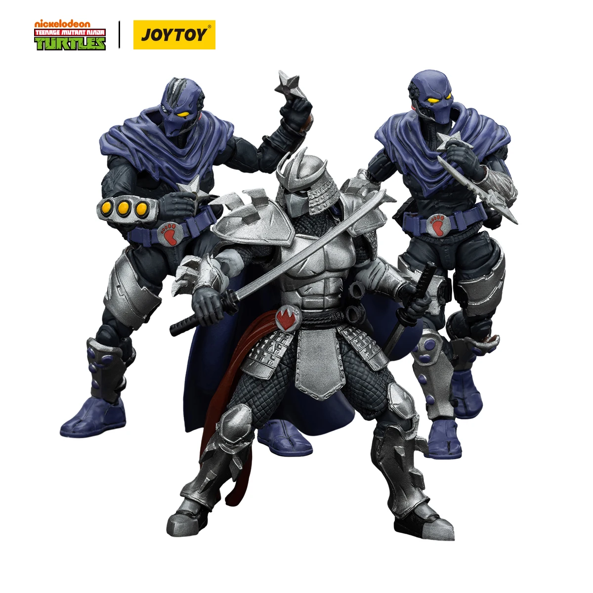 [In-Stock] JOYTOY 1/18 Action Figure TMNT Shredder & Foot Clan A Foot Clan B Anime Action Model Toy Free Shipping