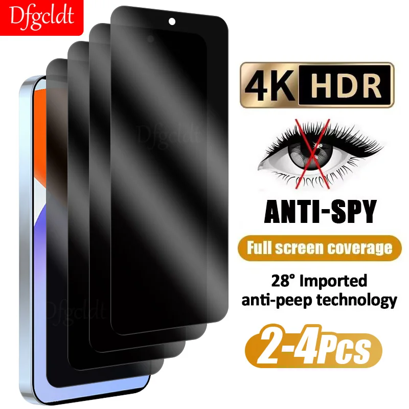 

2-4Pcs Privacy Anti-spy Tempered Glass For Infinix Note 40 30 Pro 30 VIP Screen Protectors For Infinix Smart 8 Plus 7 6 HD Glass