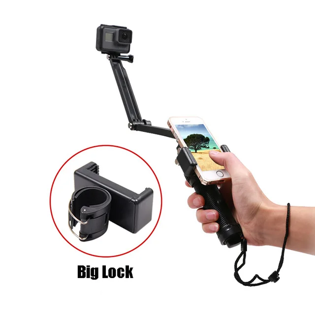 العالمي الهاتف كليب جبل قوس محول APP حامل الهاتف الخليوي ل GoPro بطل 7 6 5 4 Selfie عصا 3 طريقة Monopod تمديد القطب