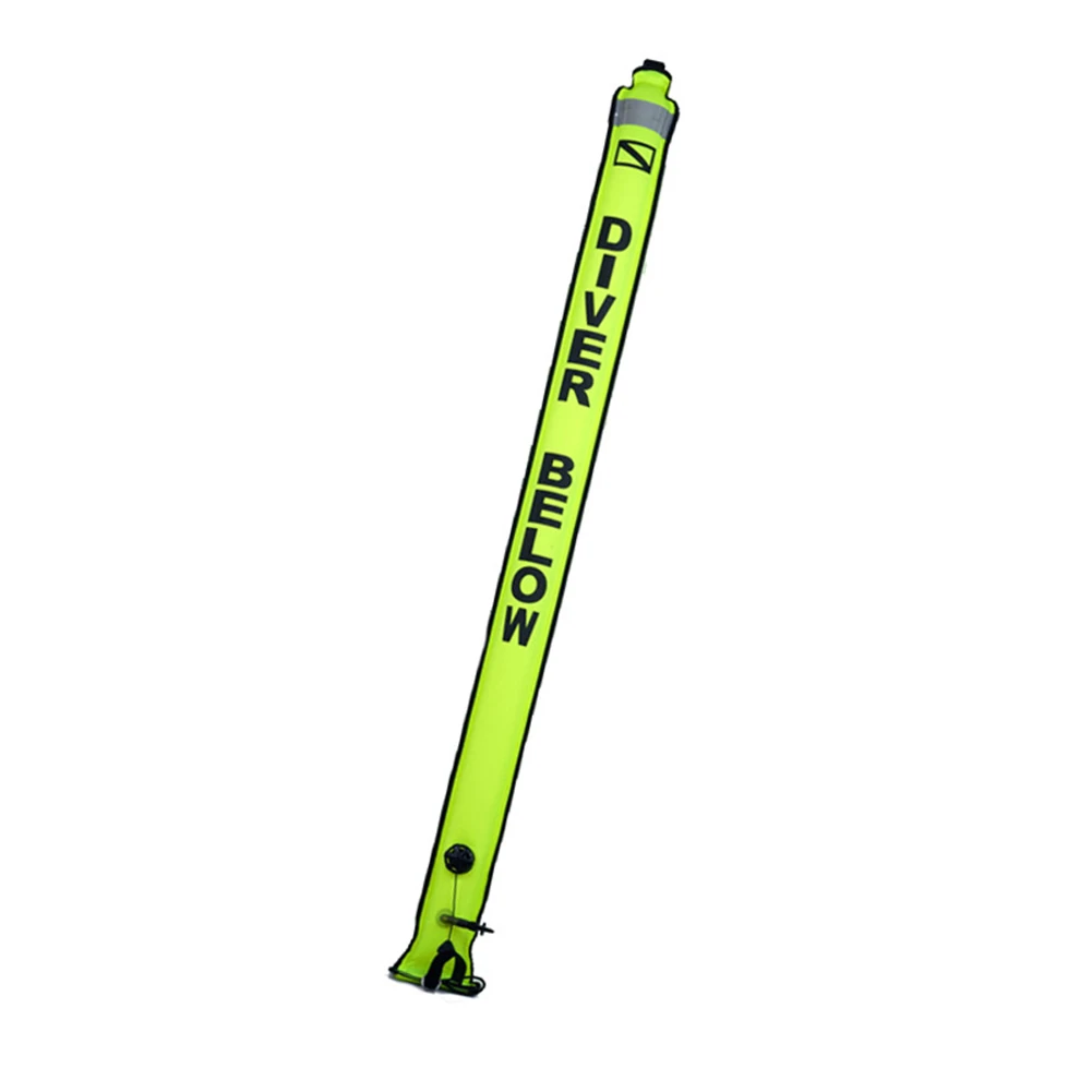 New Practical Diving Marker Buoy Marker Buoys 1.2*0.15m High Visibility Lightweight Portable for tpu One-way Valve