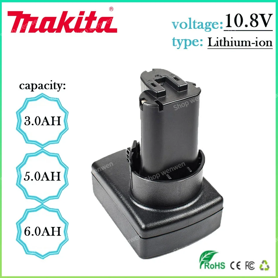 

Turpow 10.8V Battery 3.0AH 5.0AH 6.0AH Makita BL1013 BL1014 BL1015 Li-ion Replace Power Tools Battery TD090D DF030D MUS052D