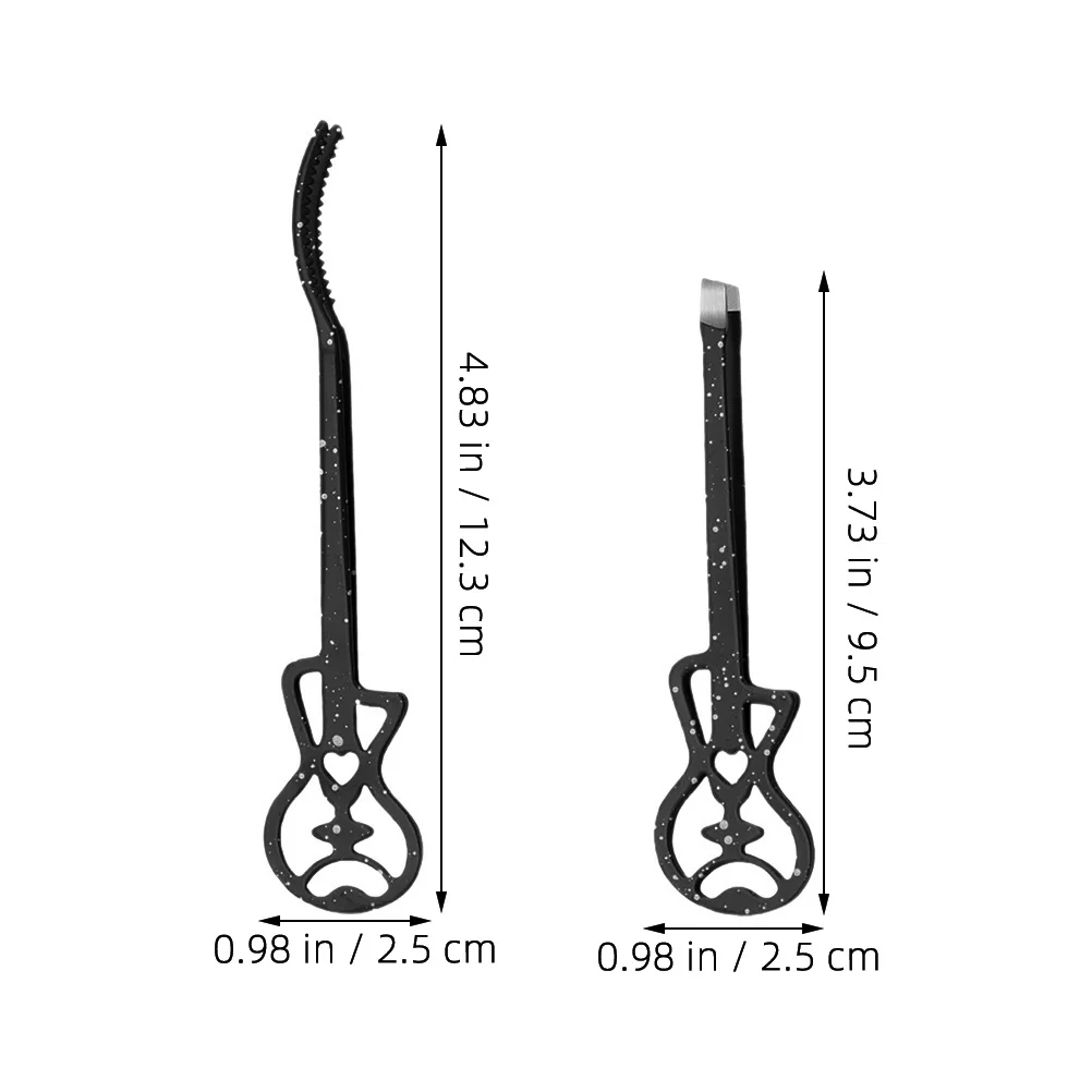 Pincettes d'extension de cils en acier inoxydable, 2 pièces, pointe inclinée, outil applicateur pour faux cils, façonnage des sourcils, poils du visage