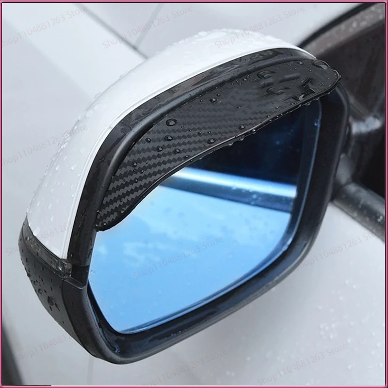 

2Pcs Car Accessoires Awnings Shelters Rearview Mirror Rain Cover Carbon Fiber Side For Suzuki IGNIS Sticker Accessories