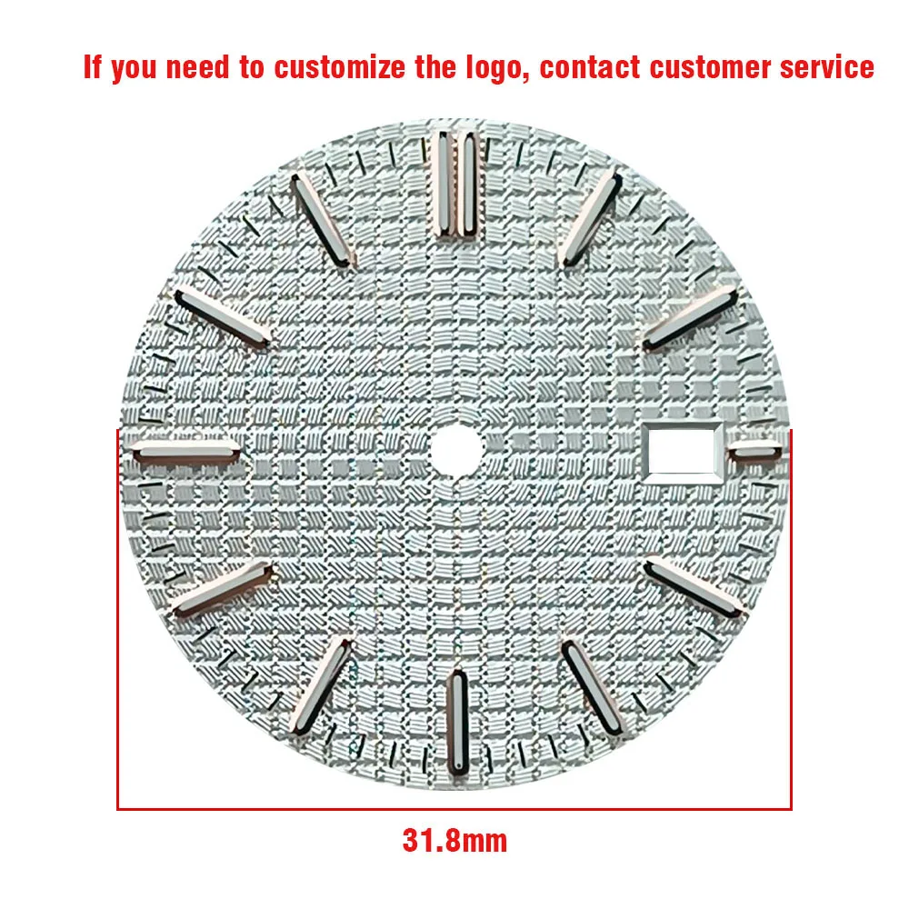 Циферблат NH35 диаметром 31,8 мм, циферблат NH35A, циферблат часового механизма подходит для NH35, циферблат часового механизма, аксессуары, зеленая подсветка