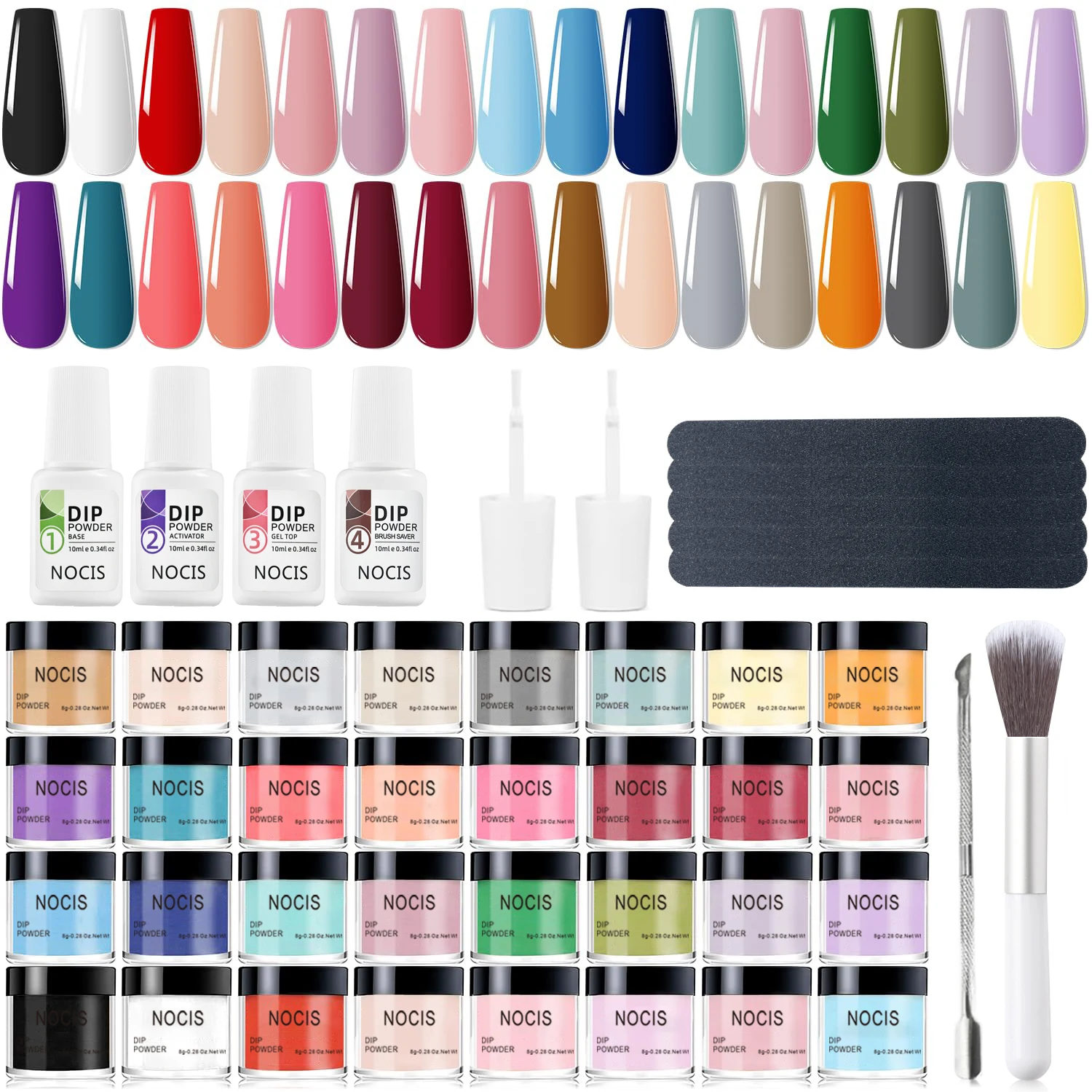 

Dipping Nail Powder Kits Sparkly Shinning Dip Polish Nail Glitter DIY Decoration Chrome Without Lamp Cure Set